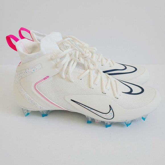 NEW Nike Alpha Huarache 8 Elite LAX Lacrosse Cleats CW4440-116 Size 9.5 Sail - Picture 3 of 8